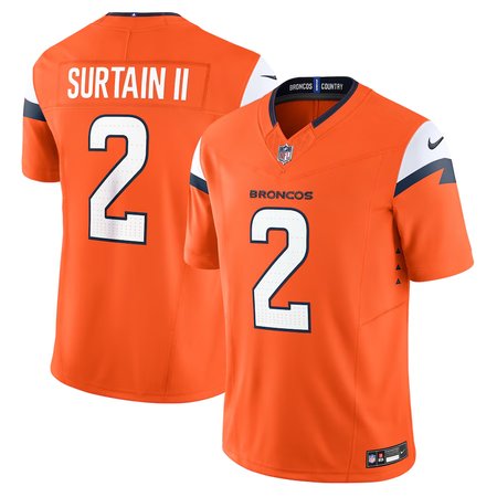 Men's Nike Patrick Surtain II Orange Denver Broncos Vapor F.U.S.E. Limited Jersey